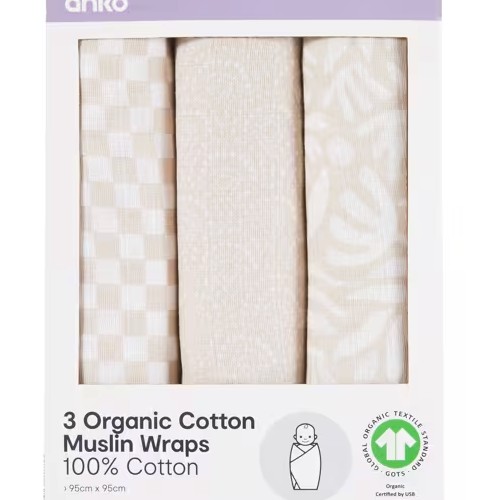 Organic Cotton Muslin Wraps